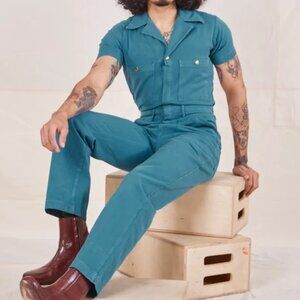 Big Bud Press Short-Sleeve Jumpsuit in Marine Blue